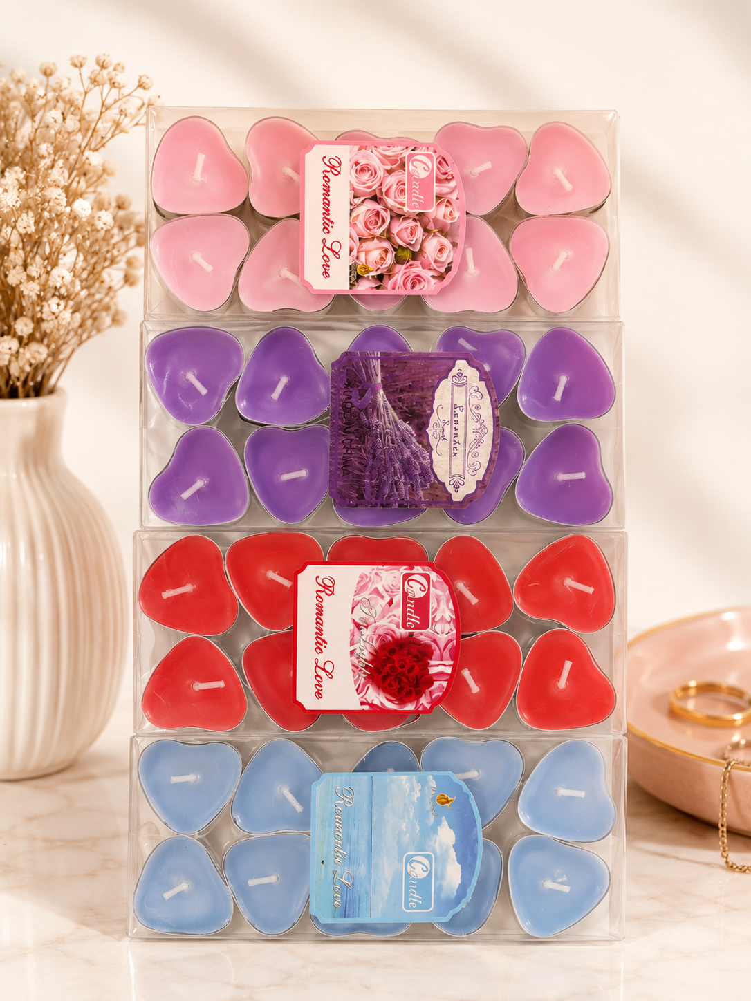 Velas Aromáticas en Forma de Corazón