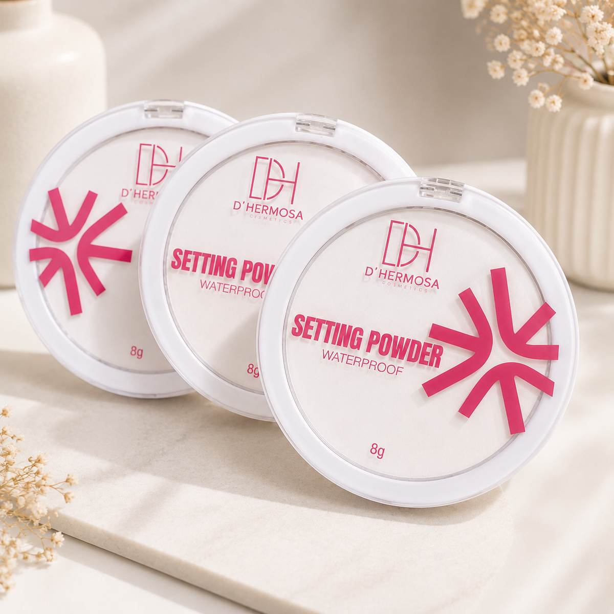 Polvo Compacto Fijador D'Hermosa Setting Powder Waterproof