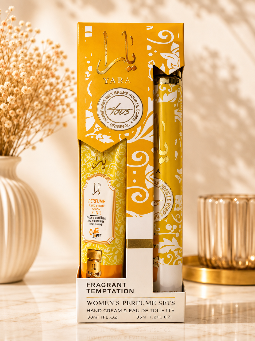 Set Yara Fragrant Temptation | Eau de Toilette 35 ml + Crema para Manos 30 ml