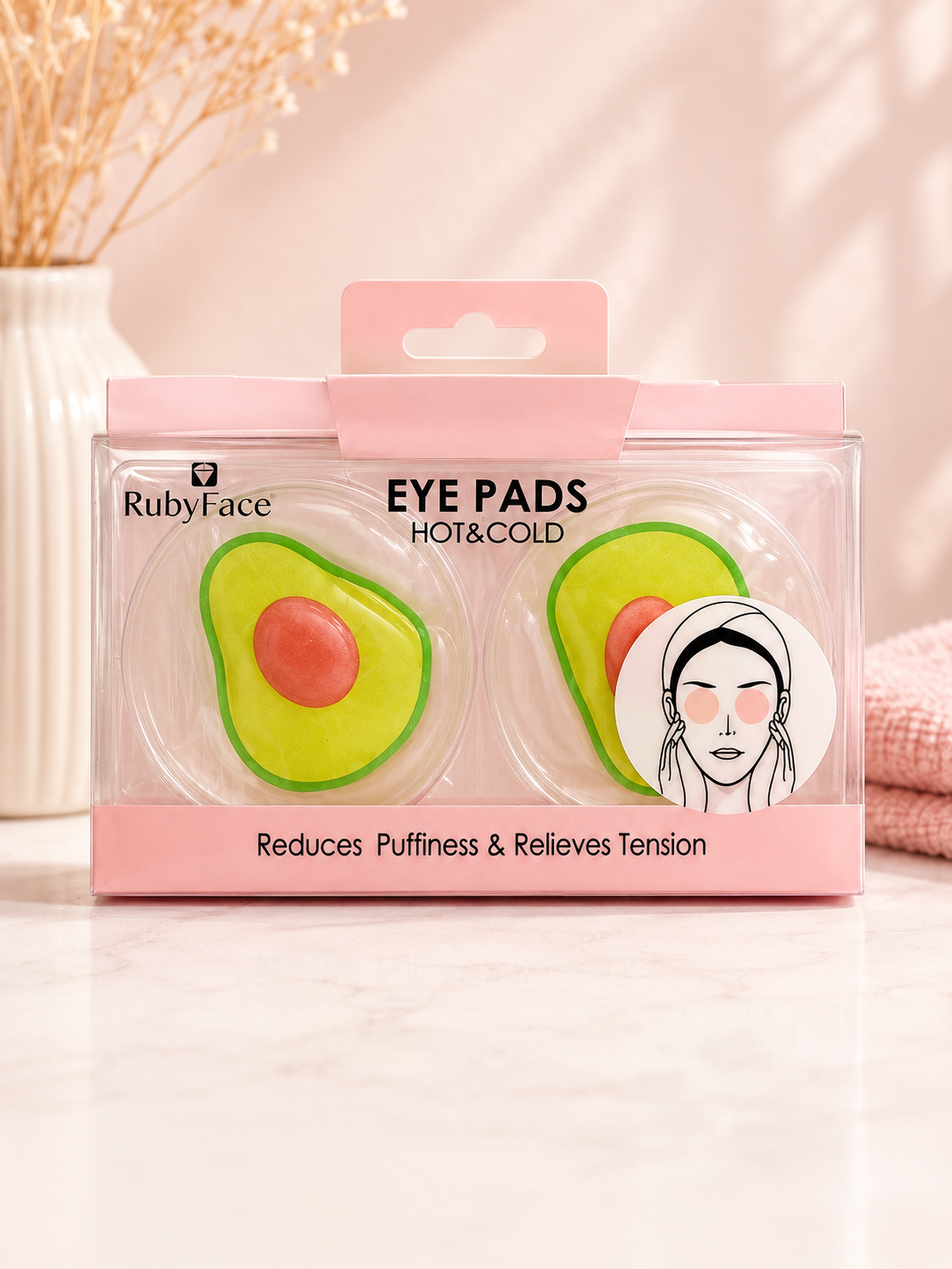 RubyFace Eye Pads Hot & Cold – Almohadillas de Gel Frío y Calor