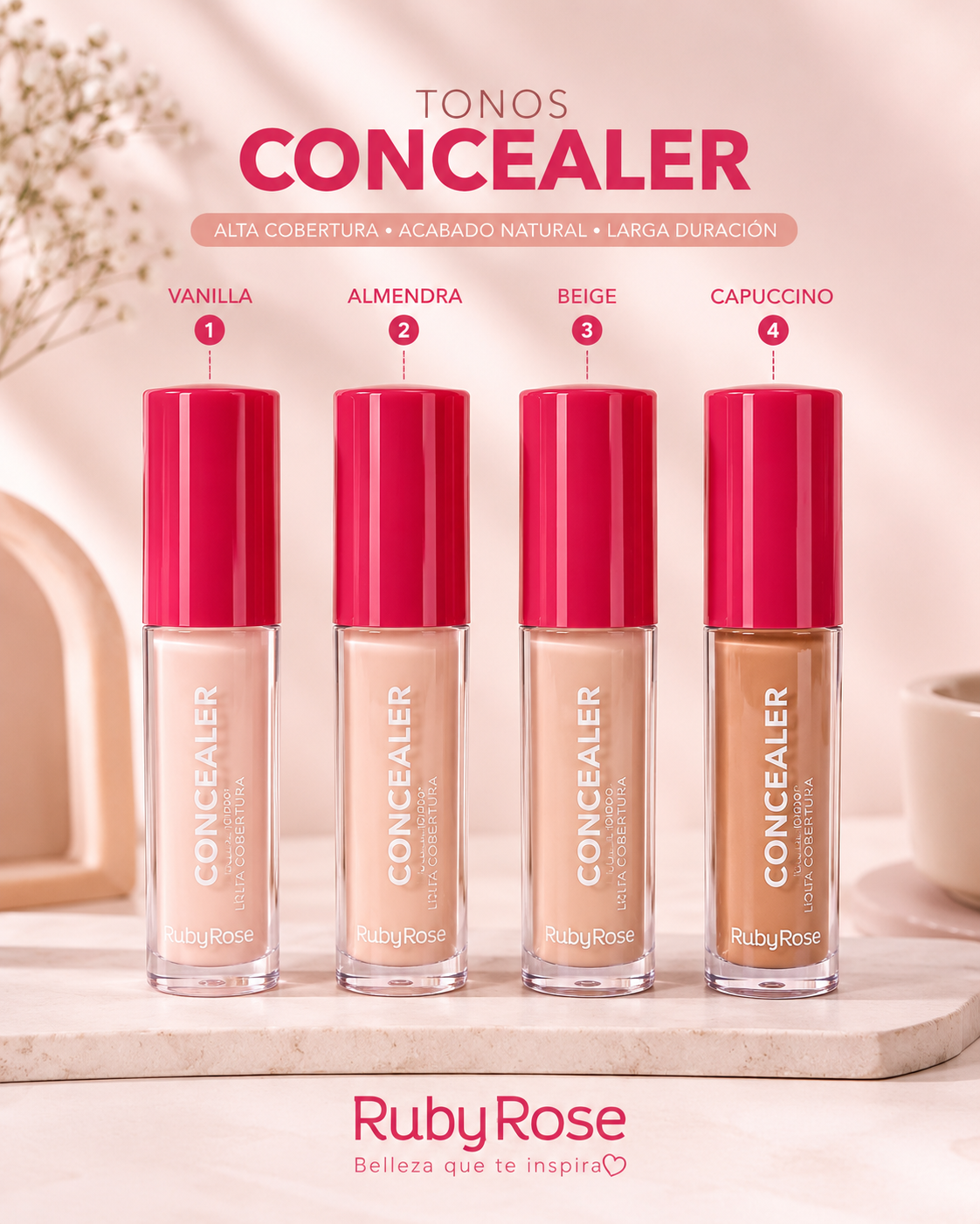 Corrector Líquido Ruby Rose Concealer