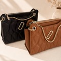 Cartera Bandolera Acolchada con Cadena