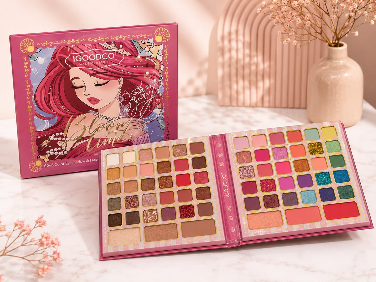 Paleta de Sombras y Rostro IGOODCO Bloom Time 60+6
