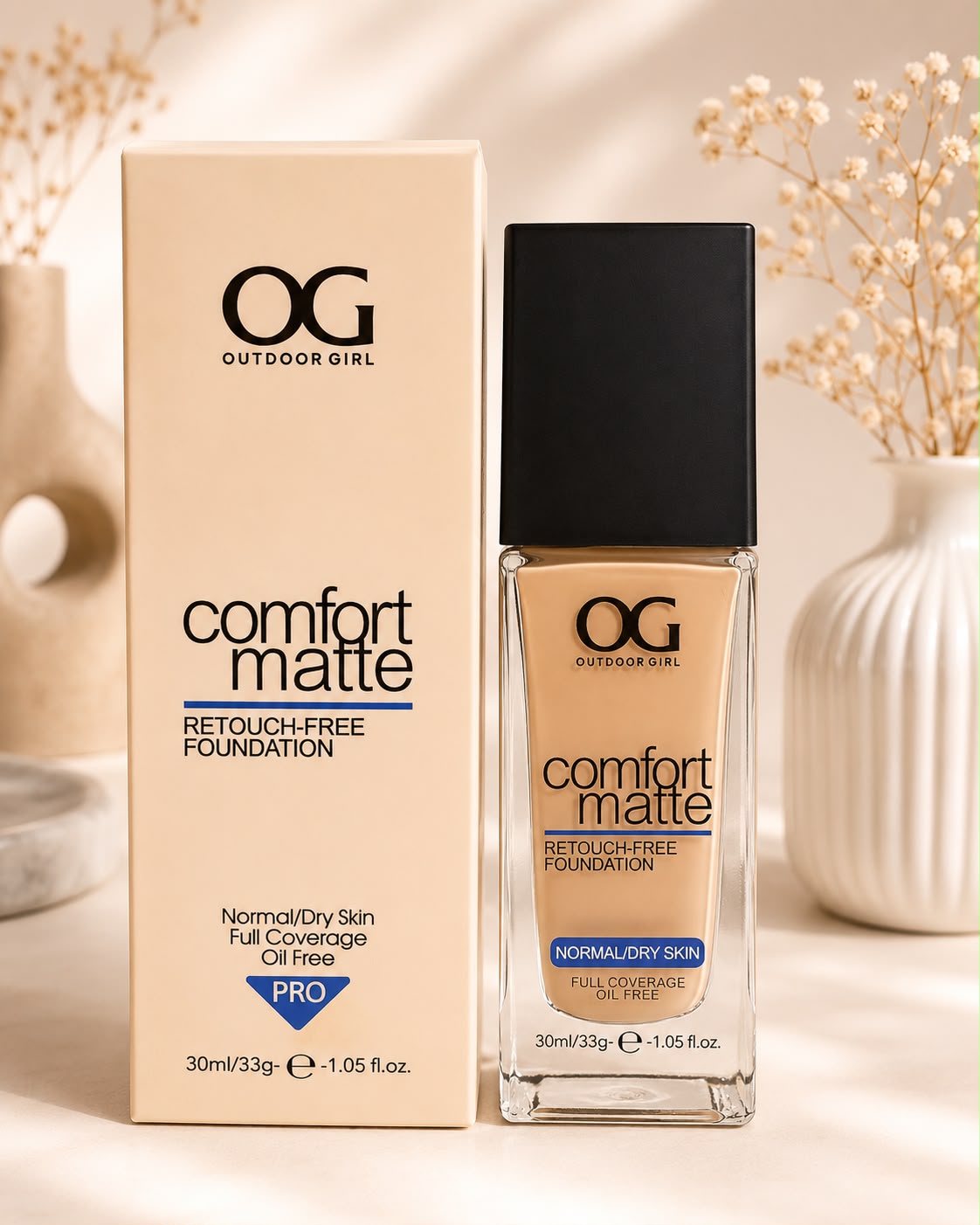 Base Líquida Comfort Matte Retouch-Free Foundation OG Outdoor Girl – Tono 120