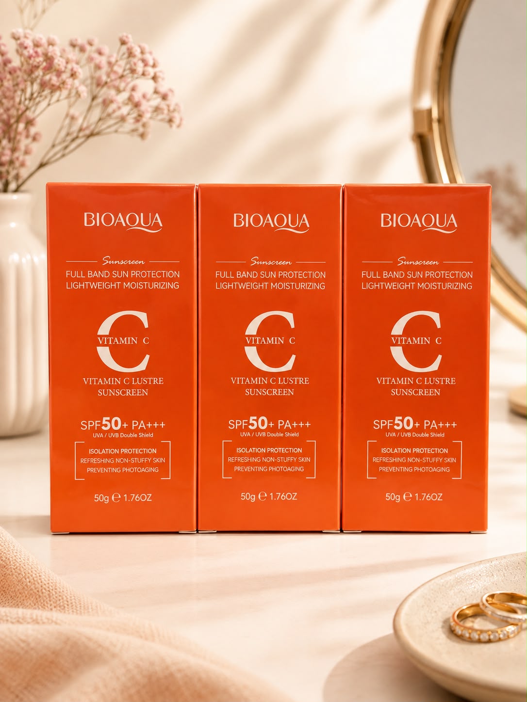 Protector Solar Facial BIOAQUA Vitamina C SPF 50+ PA+++