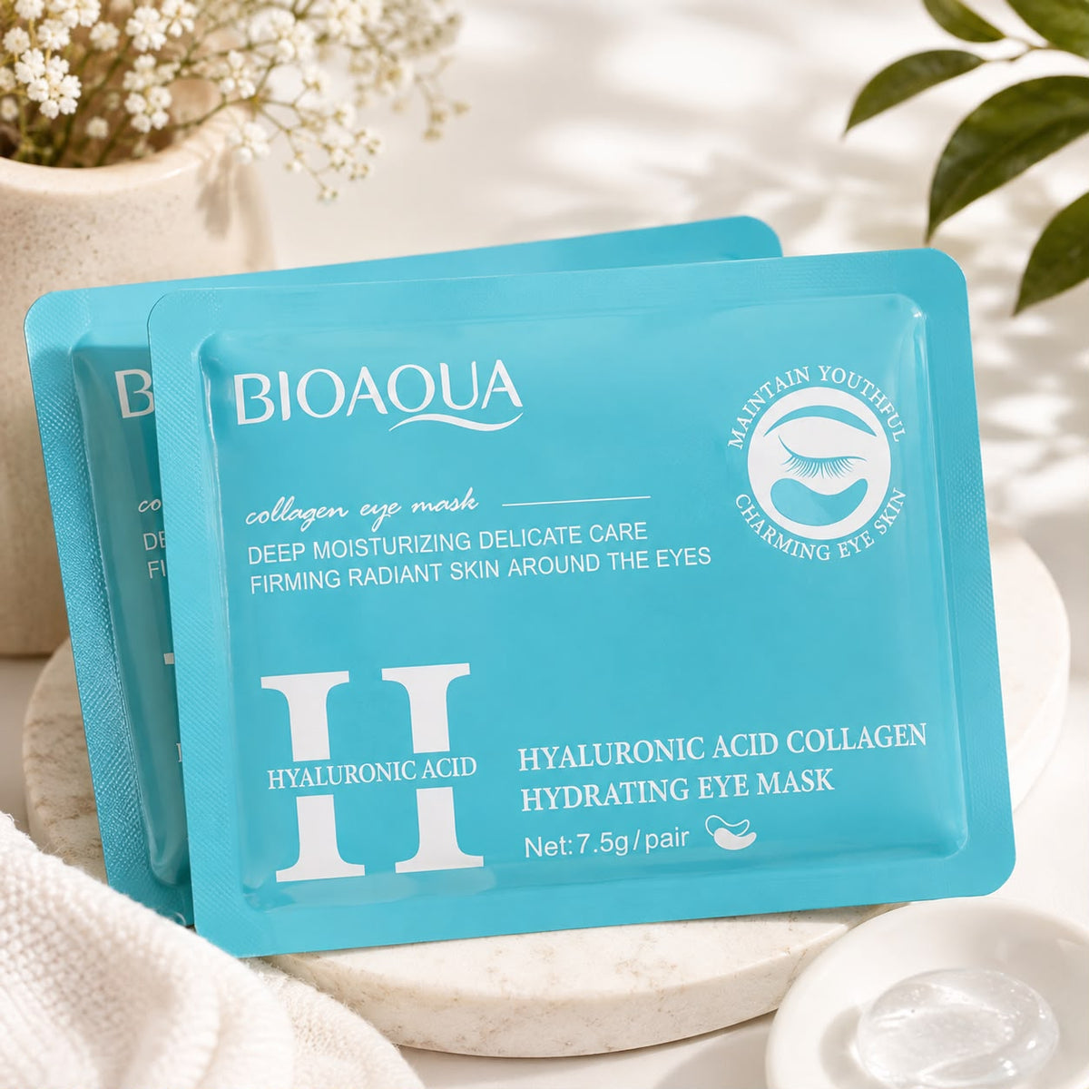 Parches para Ojos BIOAQUA con Ácido Hialurónico y Colágeno