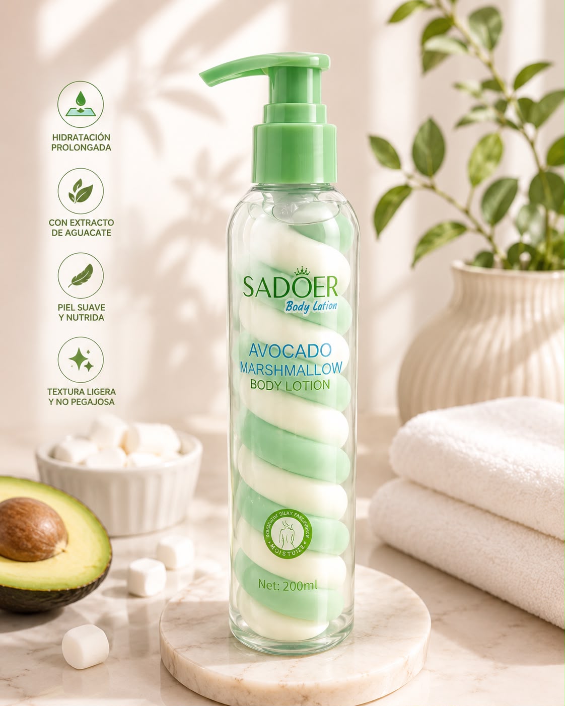 SADOER Avocado & Marshmallow Body Lotion