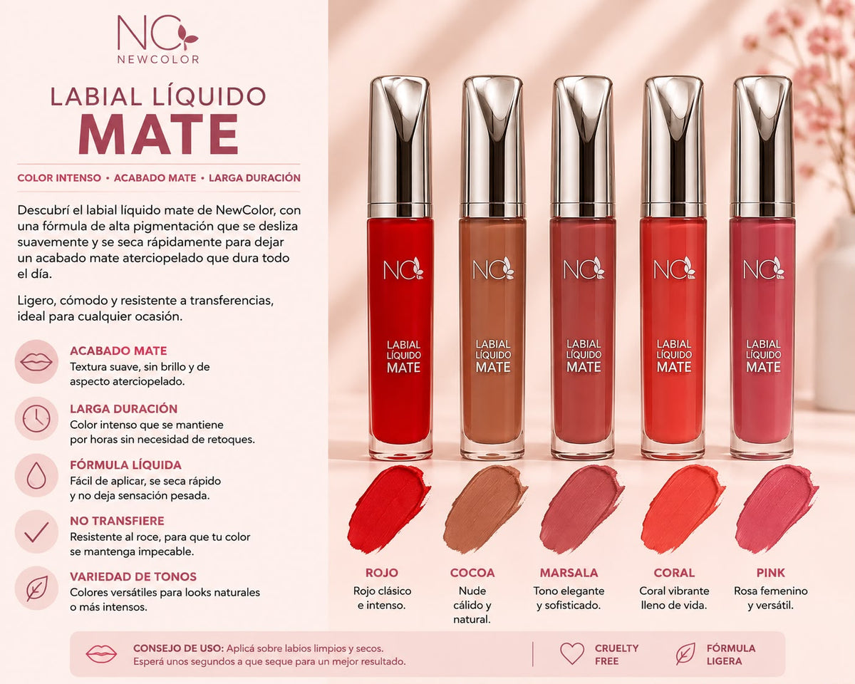 NewColor Labial Líquido Mate