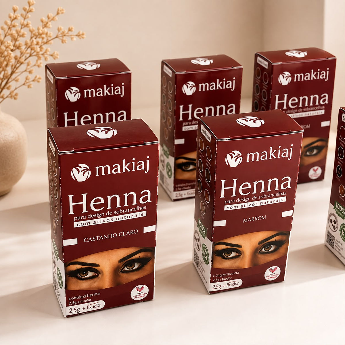 Henna Makiaj para Diseño de Cejas