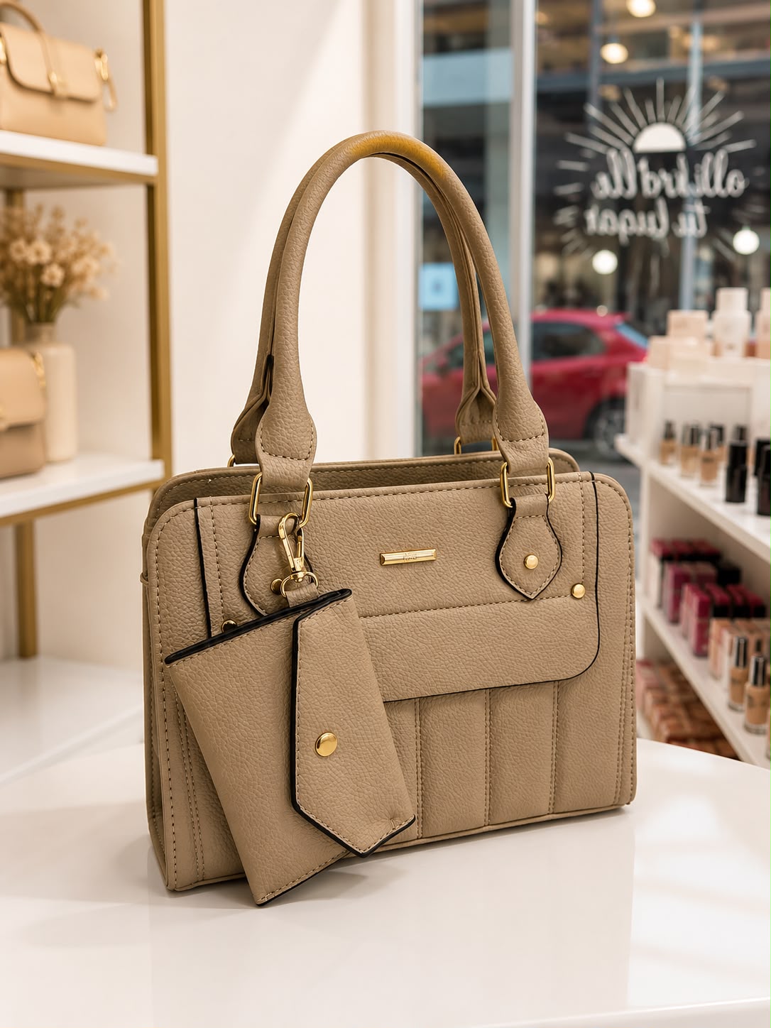 Cartera Elegante con Monedero Colgante