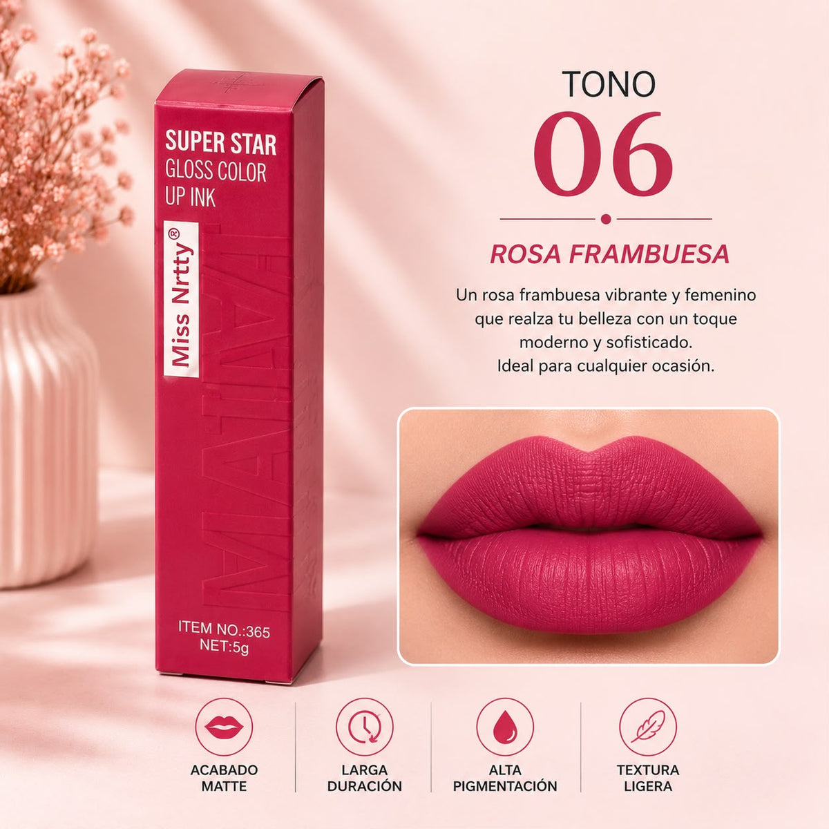 Labial Líquido Matte Miss Nrtty