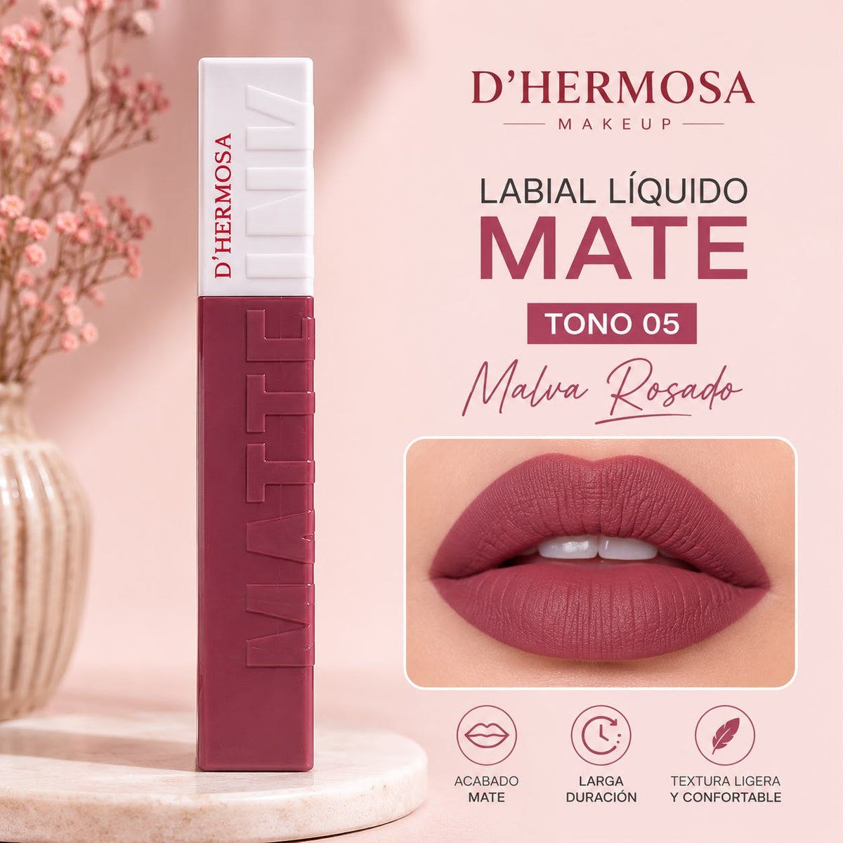 Labial Líquido Mate D'Hermosa